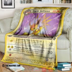 Pokemon Dark Jolteon 1St Edition Soft Blanket