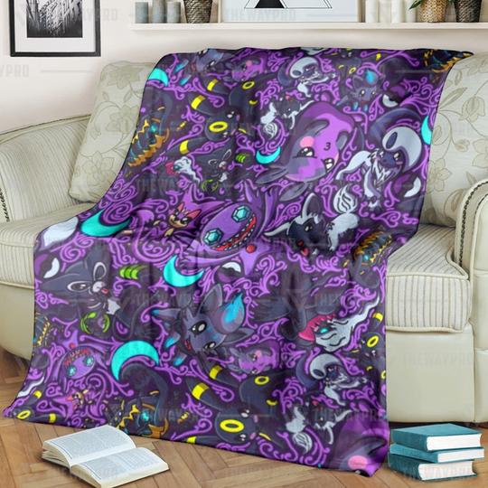 Pokemon Dark Soft Blanket Pokemon Dark Soft Blanket