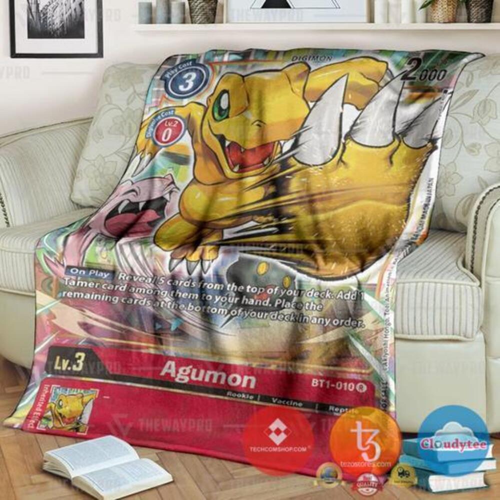 Pokemon Digimon Agumon Soft Blanket Pokemon Digimon Agumon Soft Blanket