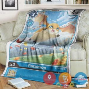 Pokemon Digimon Patamon Soft Blanket