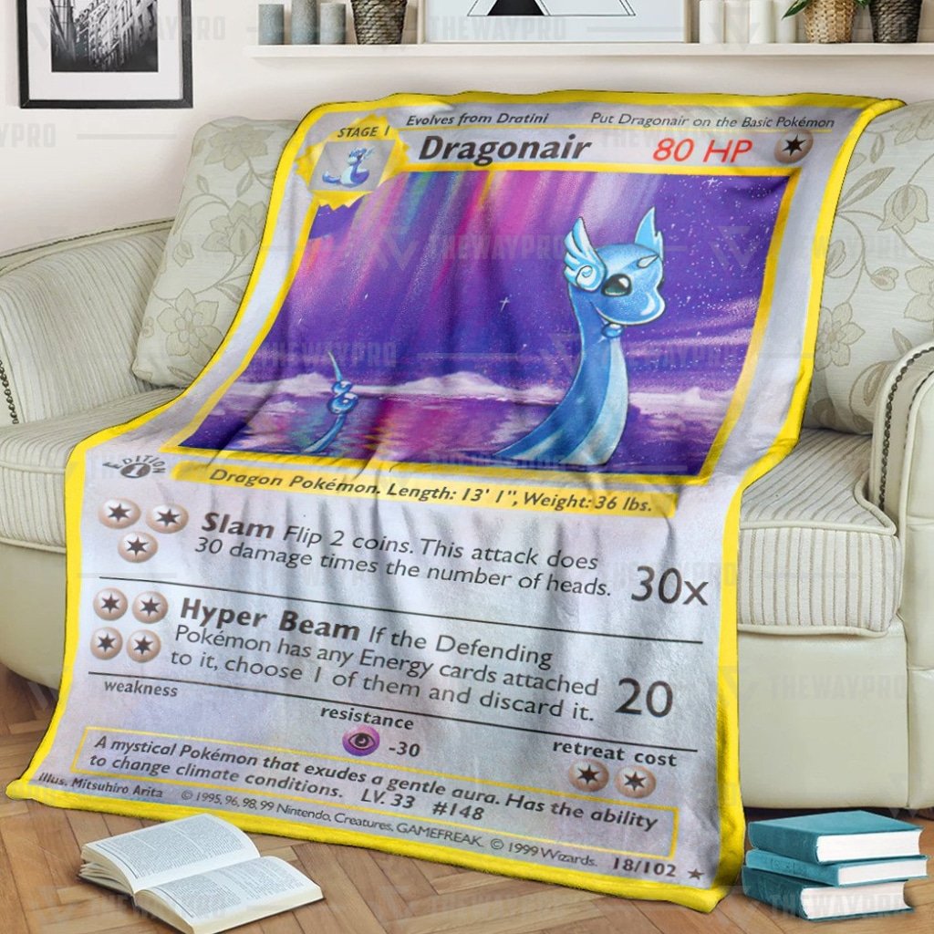 Pokemon Dragonair Base Set Blanket Pokemon Dragonair Base Set Blanket