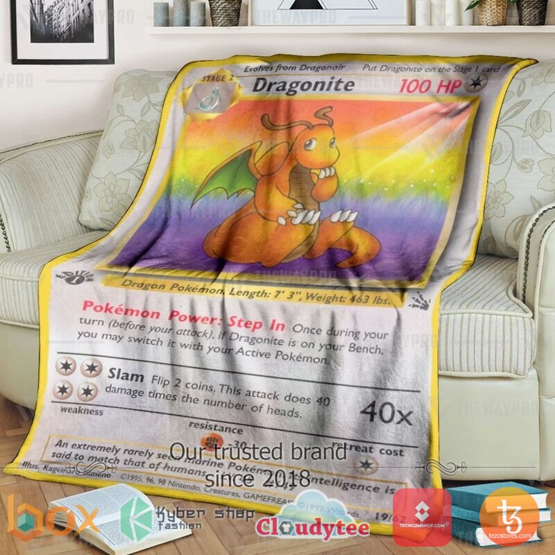 Pokemon Dragonite 1St Edition Blanket 2 Pokemon Dragonite 1St Edition Blanket 2