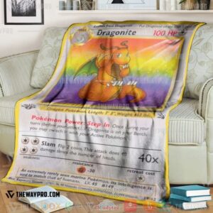 Pokemon Dragonite 1St Edition Soft Blanket