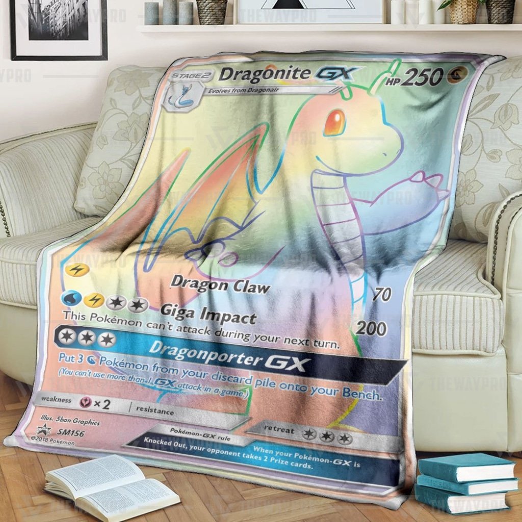 Pokemon Dragonite Gx Dragonporter Rainbow Blanket Pokemon Dragonite Gx Dragonporter Rainbow Blanket
