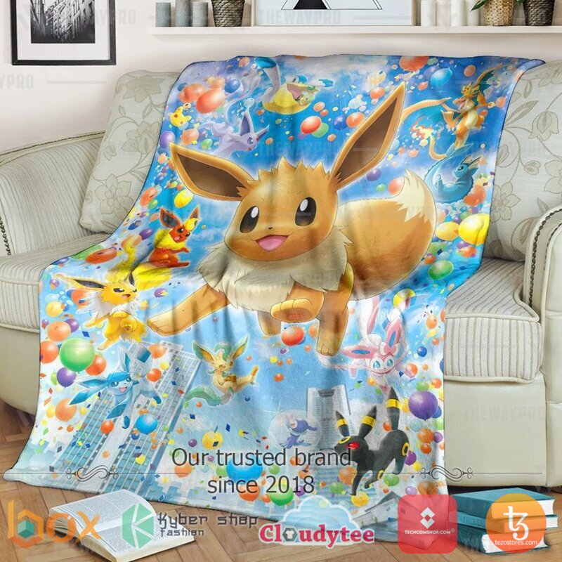 Pokemon Eevee Evolution Blanket 2 Pokemon Eevee Evolution Blanket 2