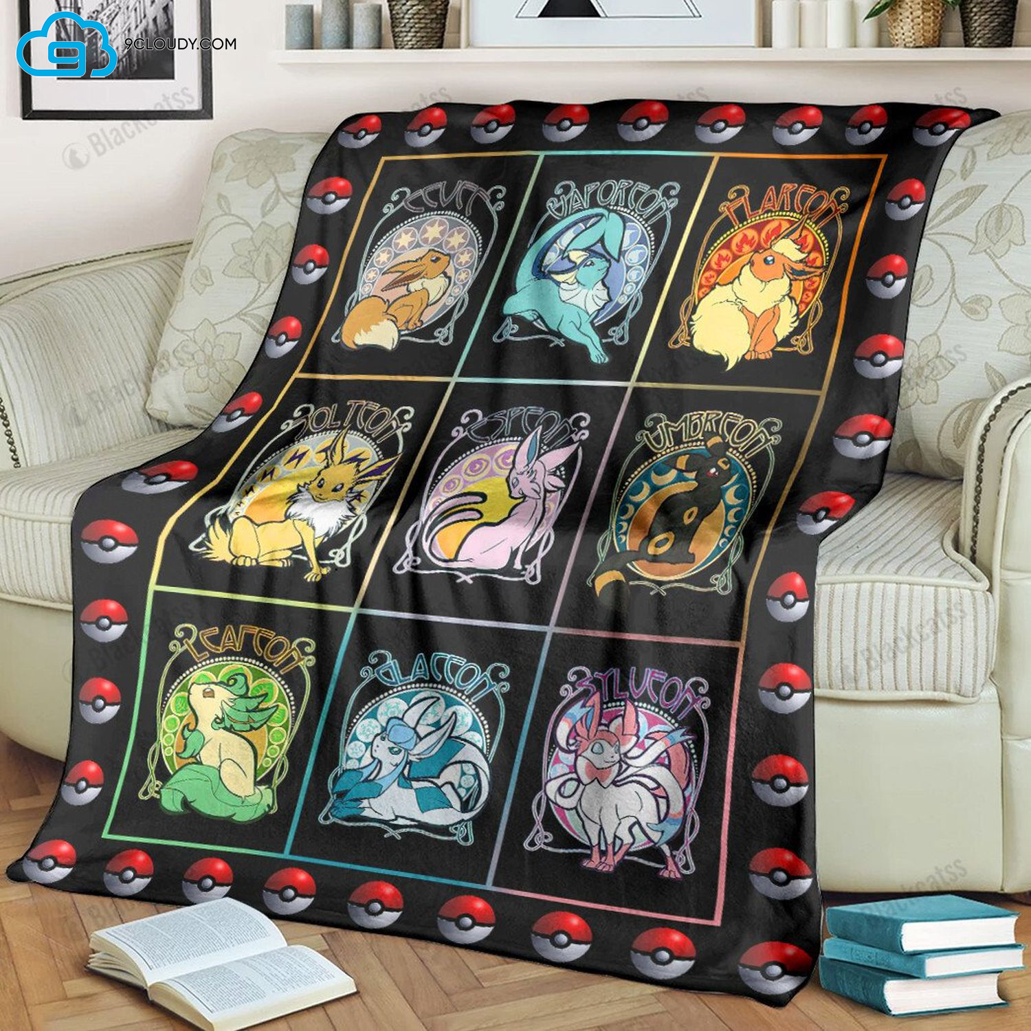 Pokemon Eevee Evolution Pokemon Ball Soft Blanket Pokemon Eevee Evolution Pokemon Ball Soft Blanket