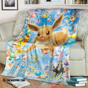 Pokemon Eevee Evolution Soft Blanket