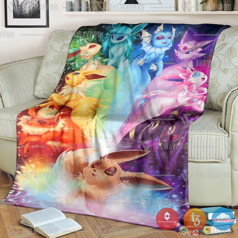 Pokemon Eevee Rainbow Blanket Pokemon Eevee Rainbow Blanket