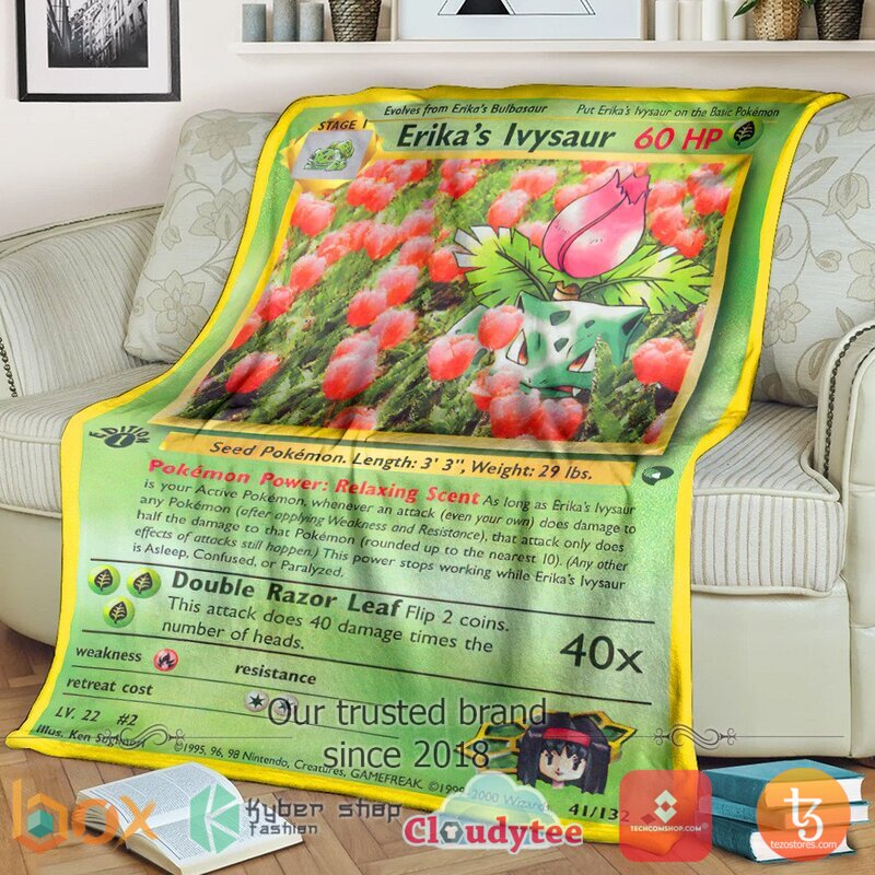 Pokemon Erikas Ivysaur Gym Challenge Blanket 2 Pokemon Erikas Ivysaur Gym Challenge Blanket 2