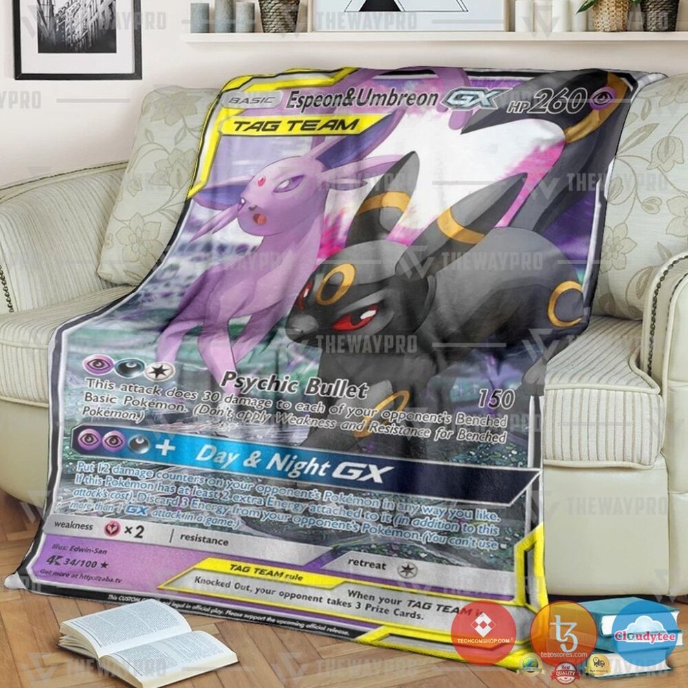 Pokemon Espeon And Umbreon Gx Blanket Pokemon Espeon And Umbreon Gx Blanket