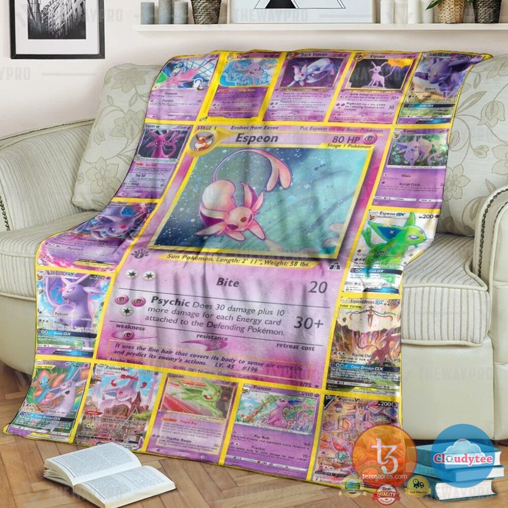 Pokemon Espeon Cards Blanket Pokemon Espeon Cards Blanket