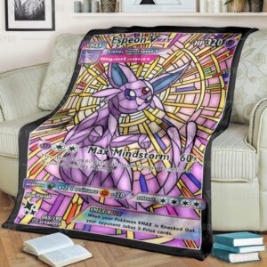 Pokemon Espeon Hybrid Vmax Proxy Stain Blanket