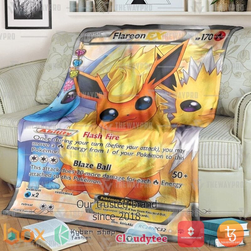 Pokemon Flareon Ex Generations Blanket 2 Pokemon Flareon Ex Generations Blanket 2