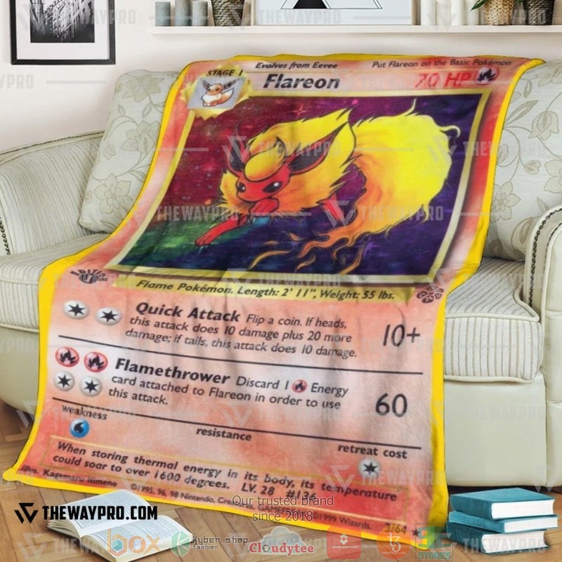 Pokemon Flareon Soft Blanket Pokemon Flareon Soft Blanket