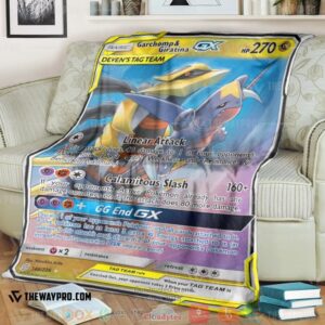 Pokemon Garchomp And Giratina Gx Unified Minds Soft Blanket 2