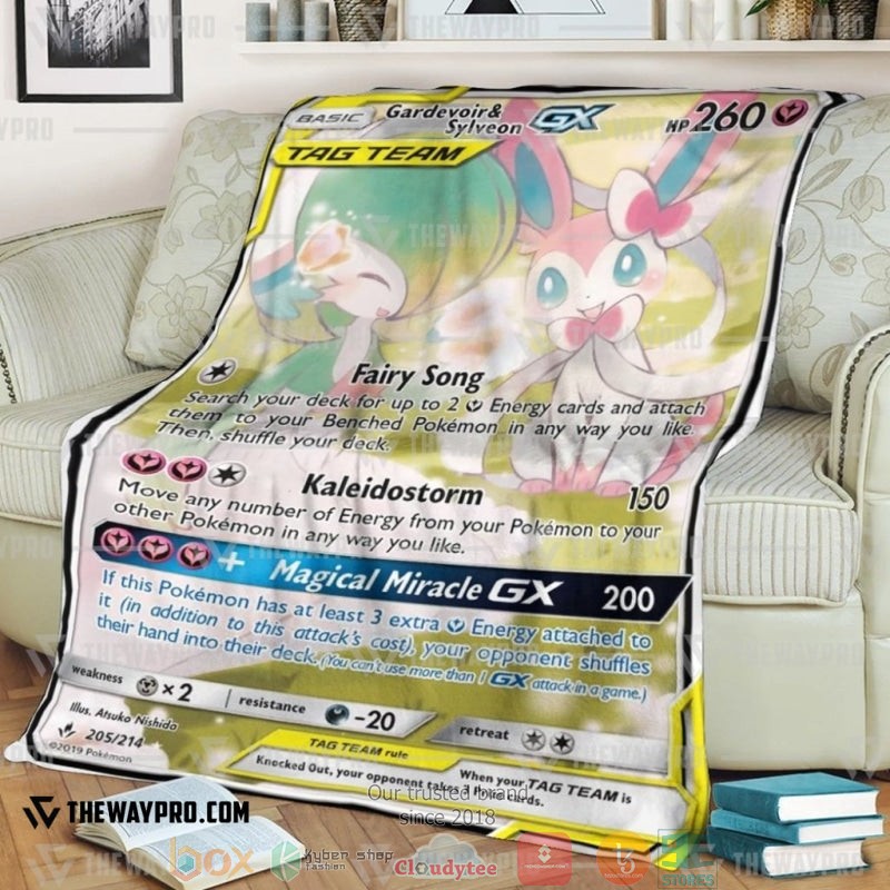 Pokemon Gardevoir And Sylveon Gx Soft Blanket Pokemon Gardevoir And Sylveon Gx Soft Blanket