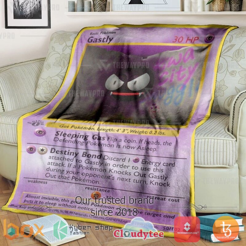 Pokemon Gastly 1St Edition Blanket 2 Pokemon Gastly 1St Edition Blanket 2