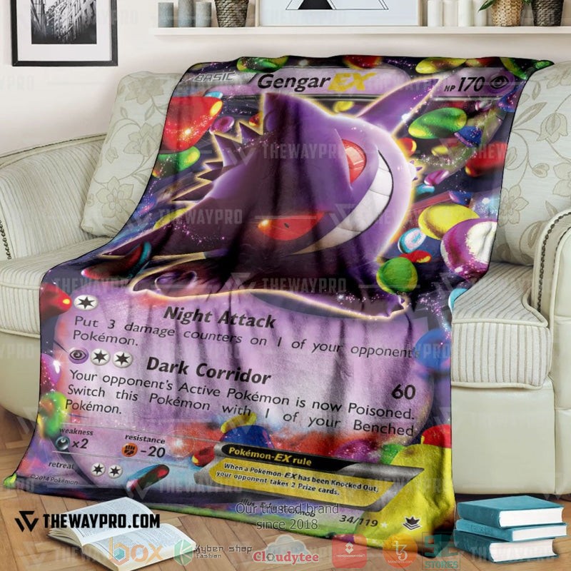 Pokemon Gengar Ex Phantom Forces Soft Blanket Pokemon Gengar Ex Phantom Forces Soft Blanket