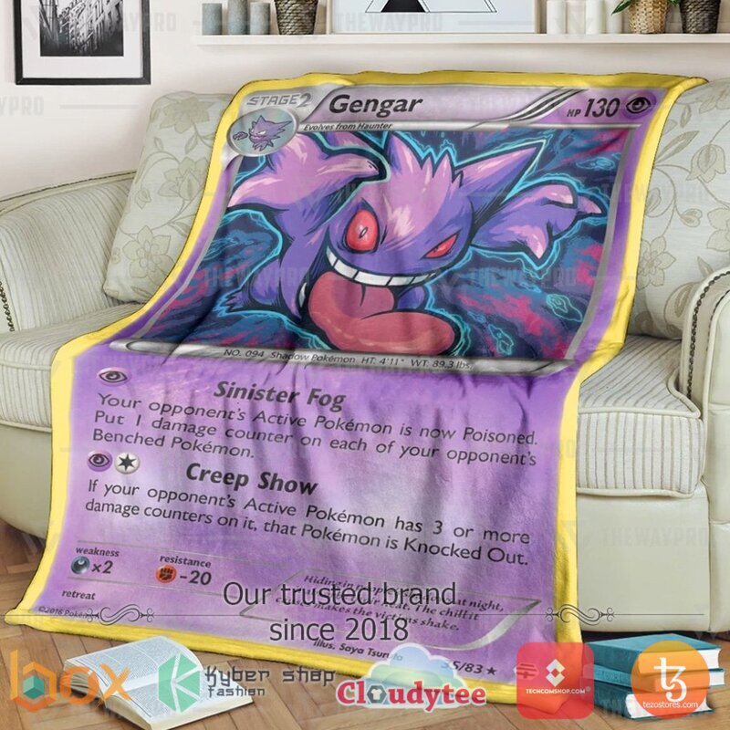 Pokemon Gengar Generations Blanket 3 Pokemon Gengar Generations Blanket 3