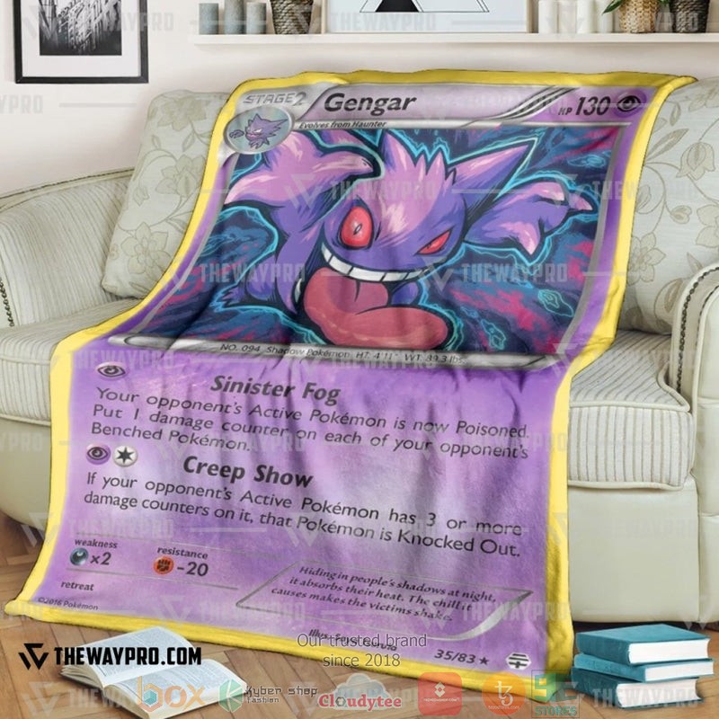 Pokemon Gengar Generations Soft Blanket Pokemon Gengar Generations Soft Blanket