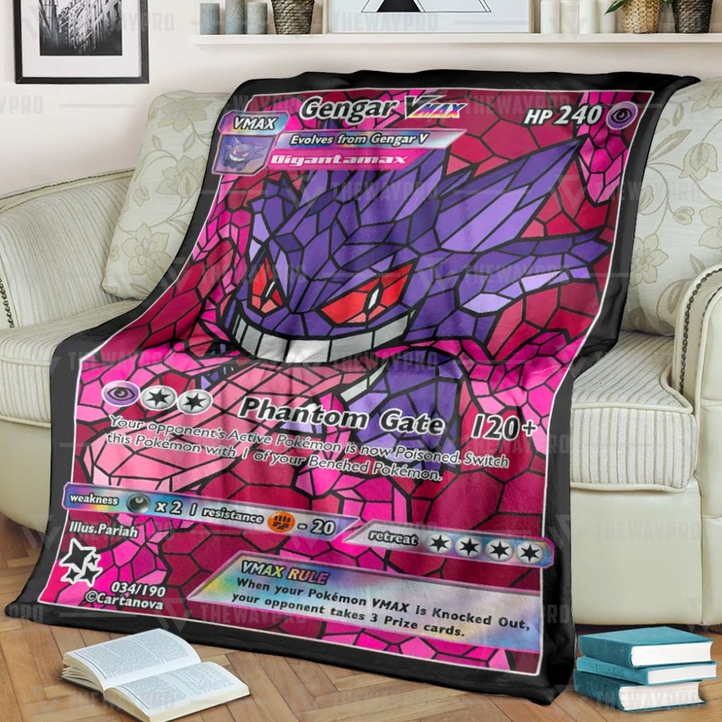 Pokemon Gengar Hybrid Vmax Proxy Stain Blanket Pokemon Gengar Hybrid Vmax Proxy Stain Blanket