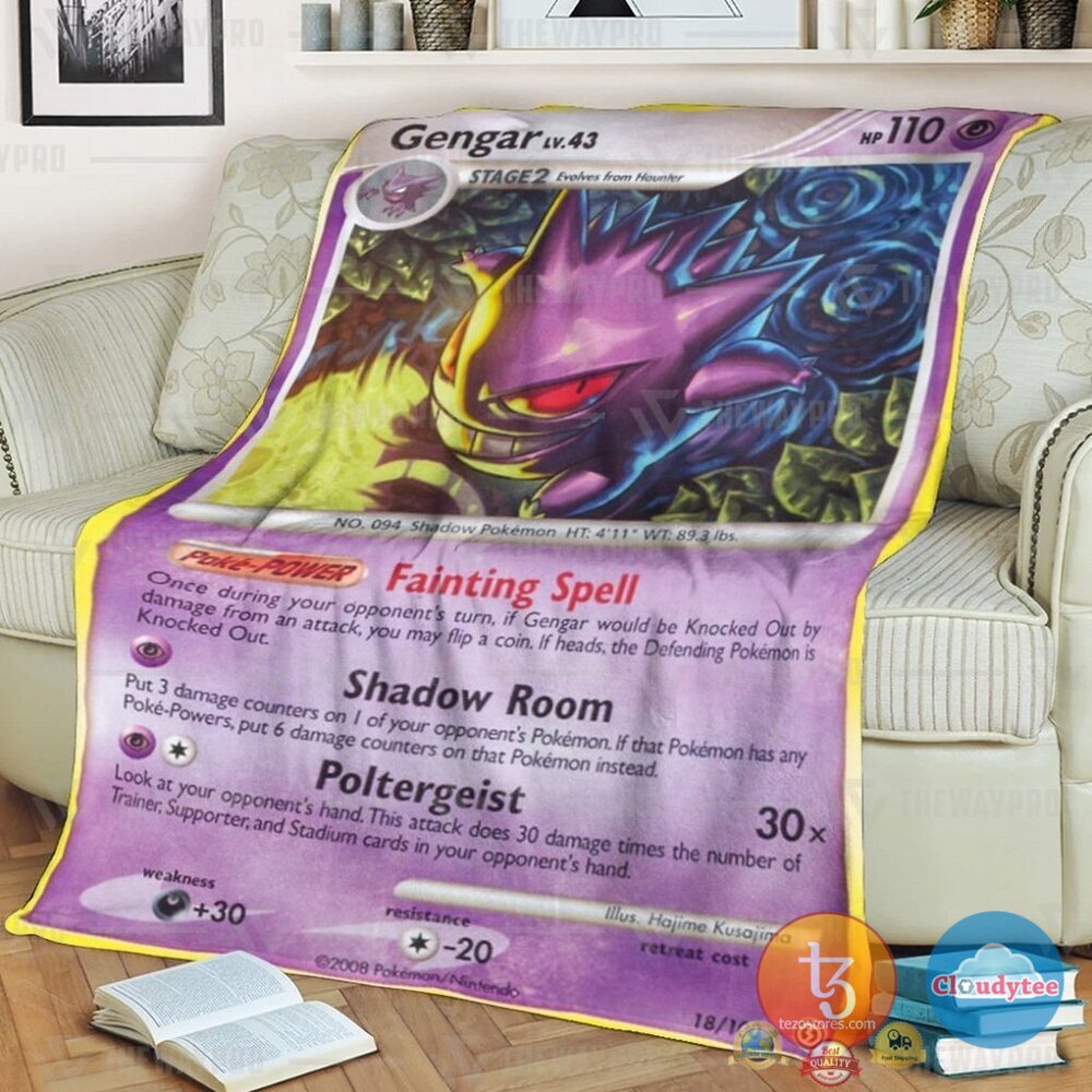 Pokemon Gengar Stormfront Blanket 3 Pokemon Gengar Stormfront Blanket 3