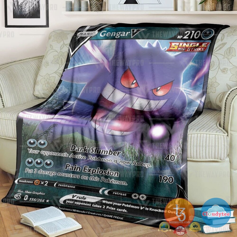 Pokemon Gengar V Fusion Strike Blanket Pokemon Gengar V Fusion Strike Blanket