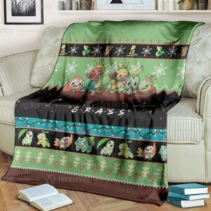 Pokemon Grass Custom Soft Blanket