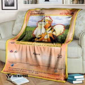 Pokemon Growlithe 1St Edition Bedding Set And Quilt Blanket