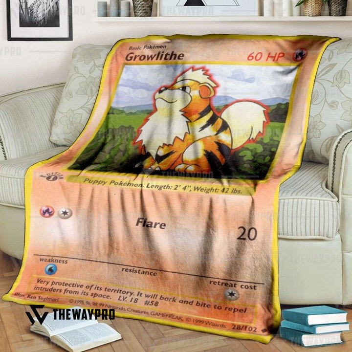 Pokemon Growlithe 1St Edition Bedding Set And Quilt Blanket Pokemon Growlithe 1St Edition Bedding Set And Quilt Blanket