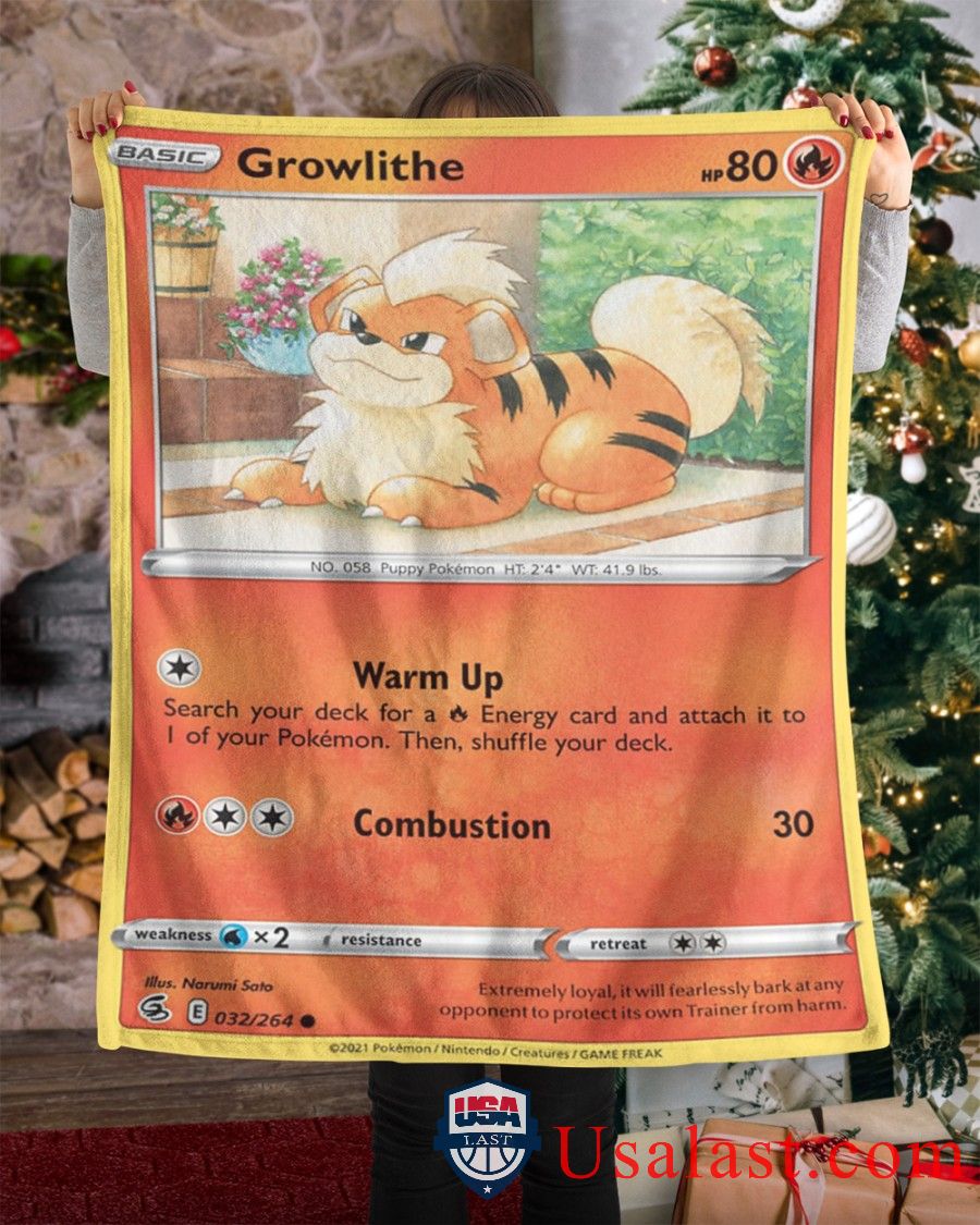 Pokemon Grownlithe Fusion Strike Blanket Pokemon Grownlithe Fusion Strike Blanket