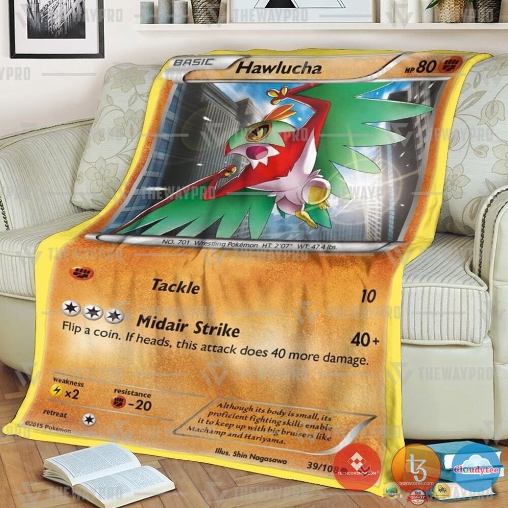 Pokemon Hawlucha Roaring Skies Blanket Pokemon Hawlucha Roaring Skies Blanket