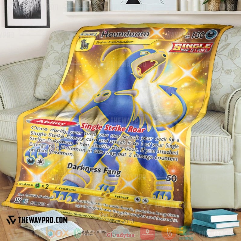 Pokemon Houndoom Battle Styles Soft Blanket Pokemon Houndoom Battle Styles Soft Blanket
