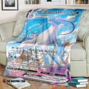 Pokemon Ice Rider Calyrex Vmax Soft Blanket