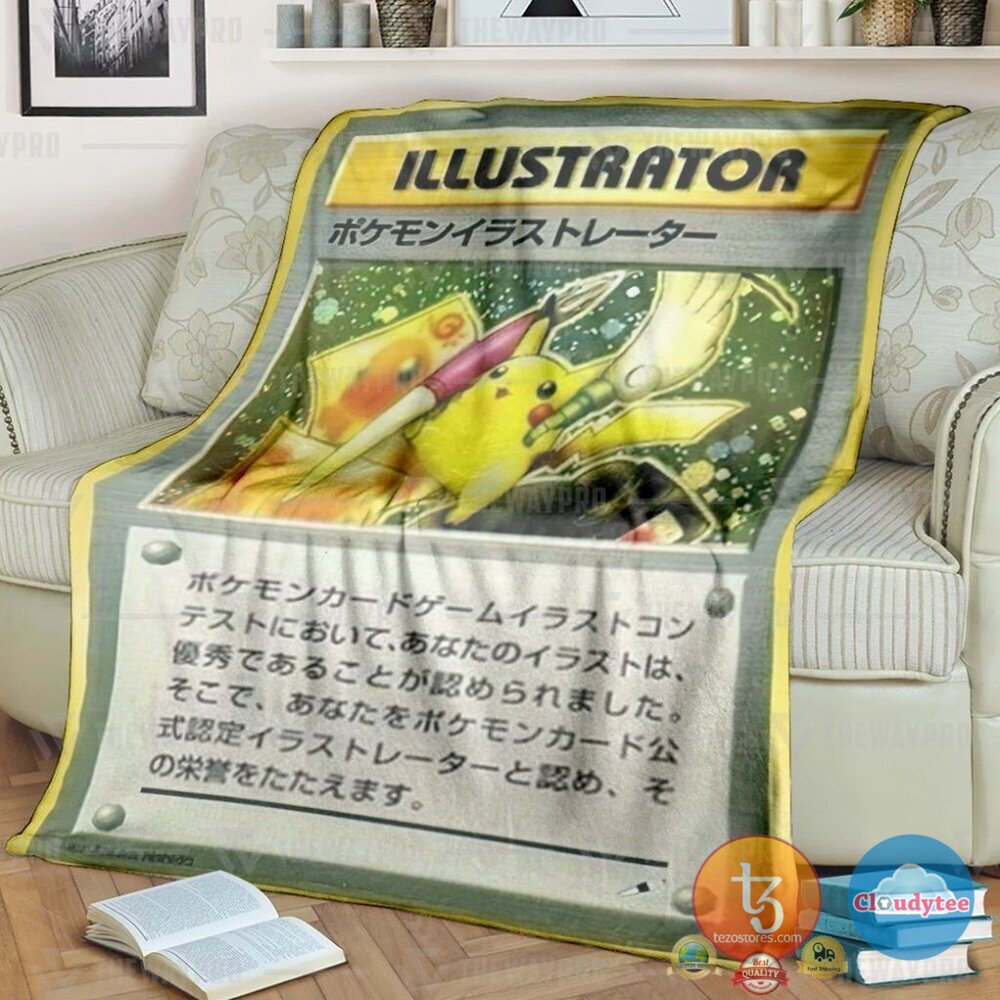Pokemon Illustrator Japanese Verse Blanket Pokemon Illustrator Japanese Verse Blanket