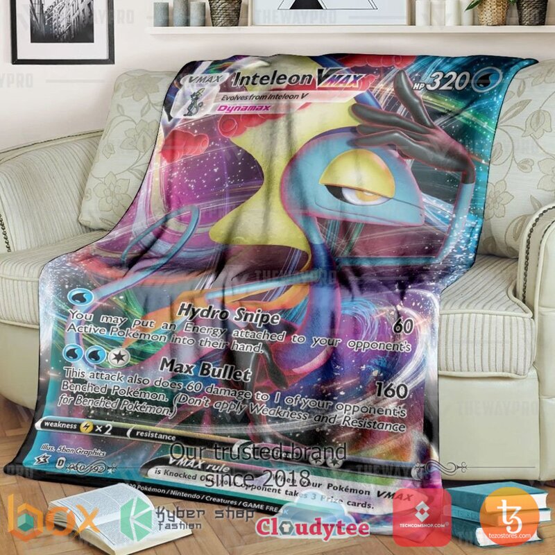 Pokemon Inteleon Vmax Blanket 2 Pokemon Inteleon Vmax Blanket 2