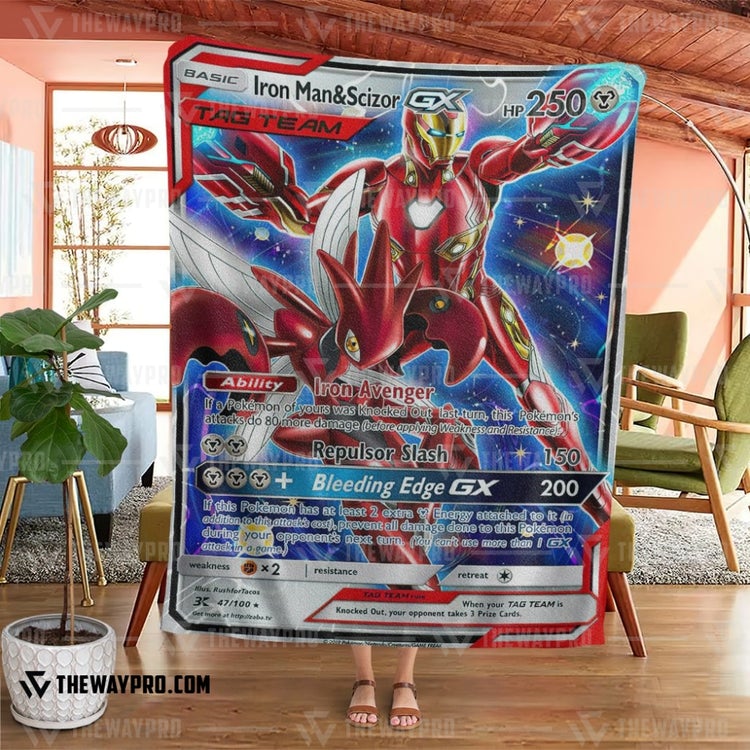 Pokemon Iron Man And Scizor Avenger Blanket Pokemon Iron Man And Scizor Avenger Blanket