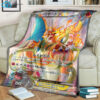 Pokemon Japanese Charizard Ex Card Full Print Soft Blanket