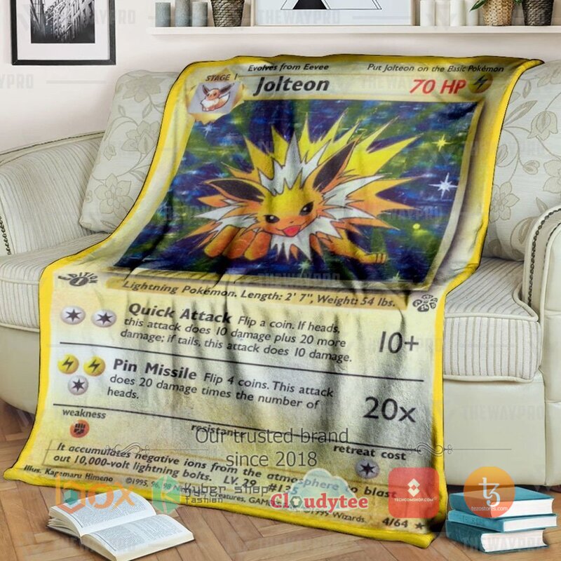 Pokemon Jolteon Holo 1St Edition Blanket 3 Pokemon Jolteon Holo 1St Edition Blanket 3