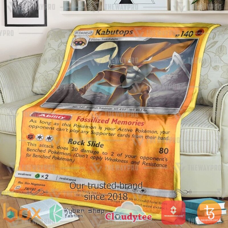 Pokemon Kabutops Team Up Blanket 2 Pokemon Kabutops Team Up Blanket 2