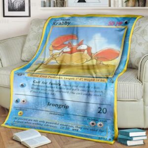 Pokemon Krabby Soft Blanket