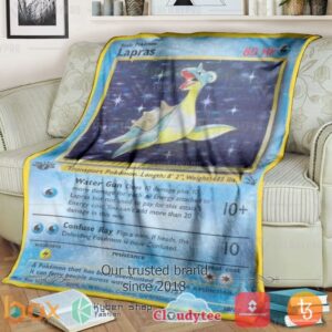 Pokemon Lapras Holo 1St Edition Blanket 2