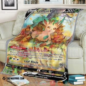 Pokemon Leafeon Soft Blanket
