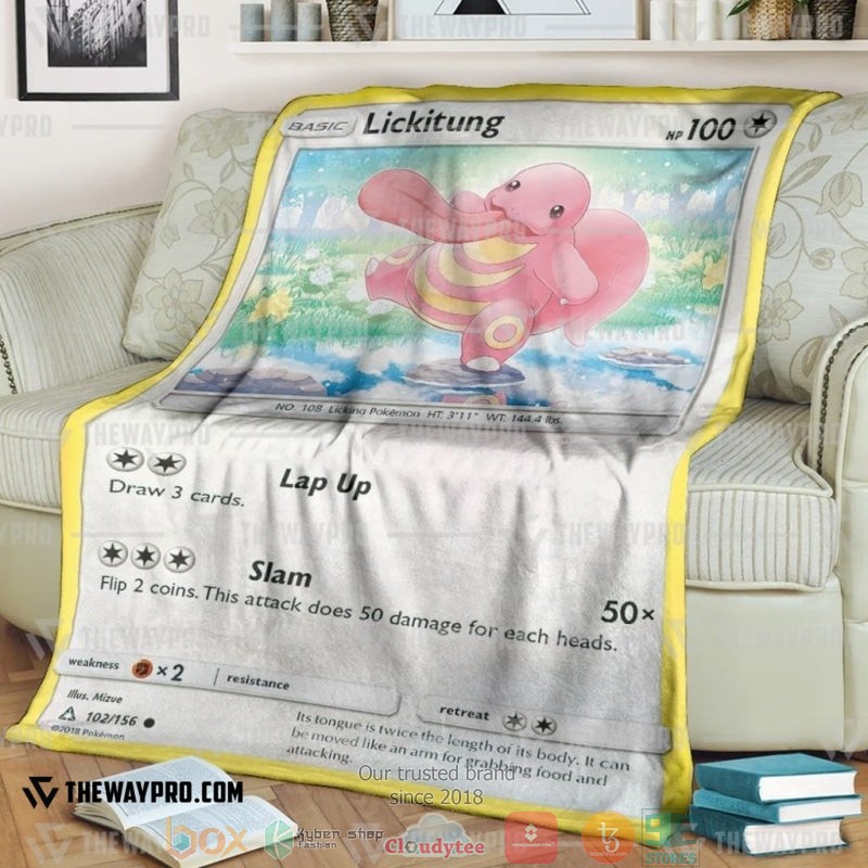 Pokemon Lickitung Soft Blanket Pokemon Lickitung Soft Blanket
