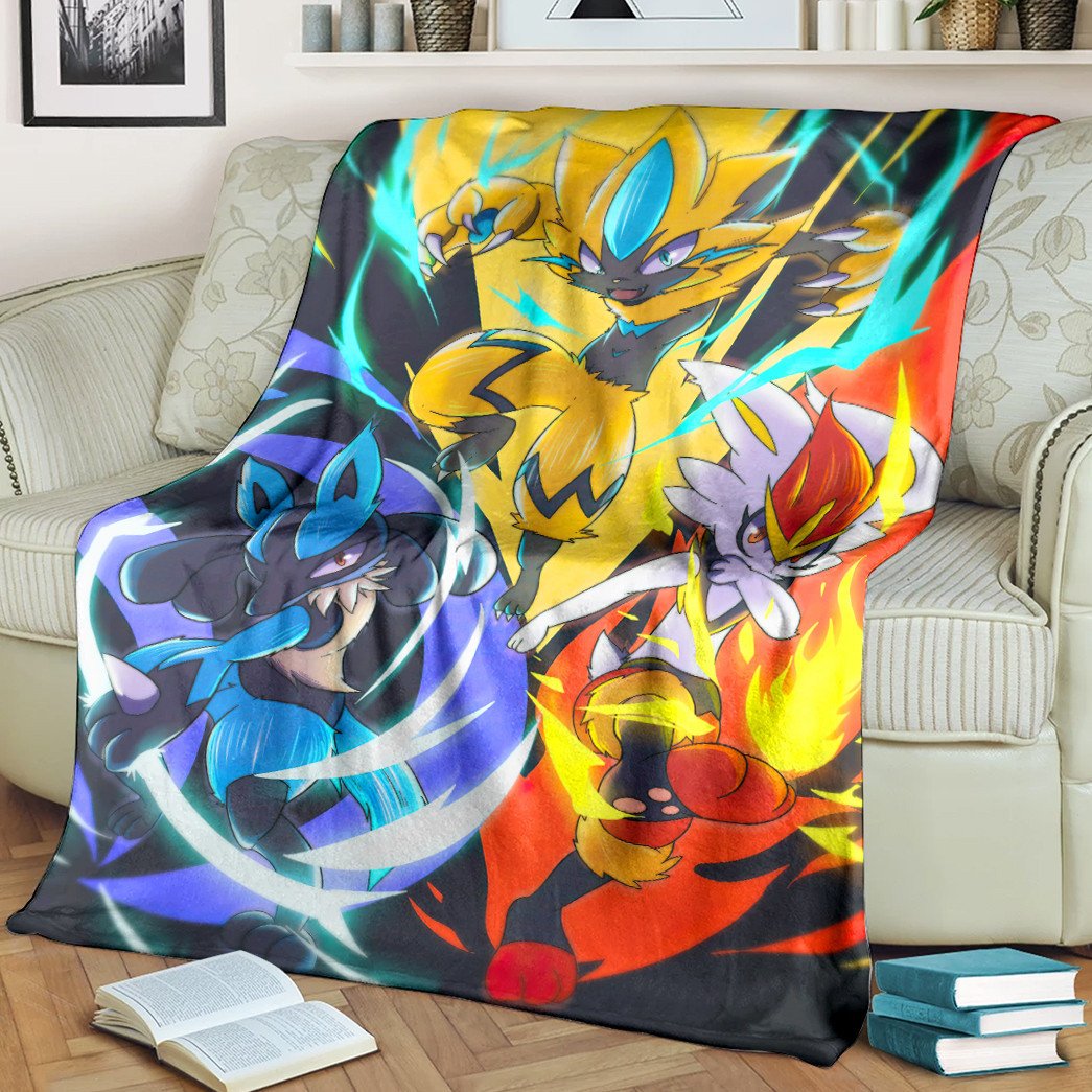Pokemon Lightning Fire Water Bedding Set And Quilt Blanket Pokemon Lightning Fire Water Bedding Set And Quilt Blanket