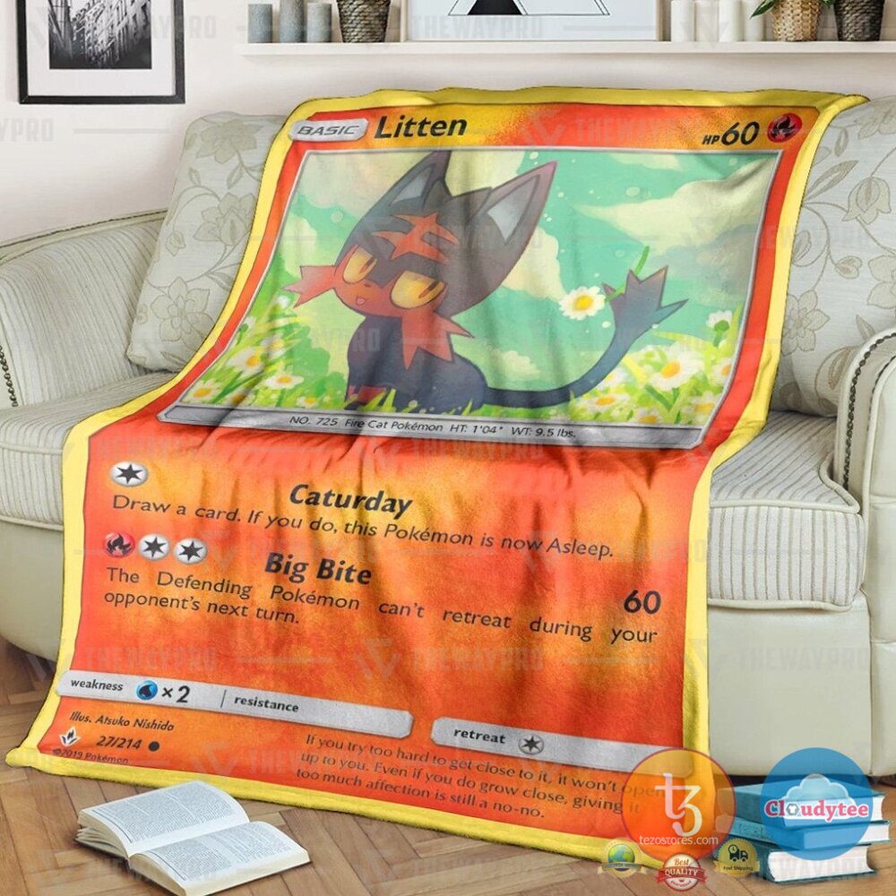 Pokemon Litten Unbroken Bonds Blanket Pokemon Litten Unbroken Bonds Blanket