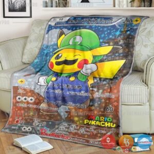 Pokemon Luigi Pikachu Blanket