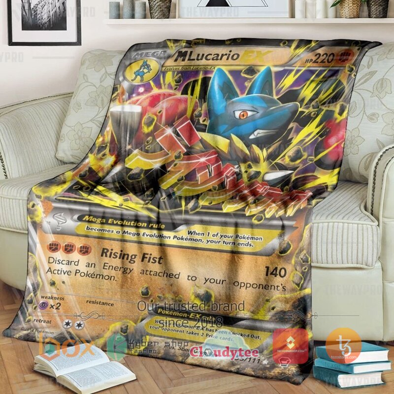 Pokemon M Lucario Ex Blanket 2 Pokemon M Lucario Ex Blanket 2