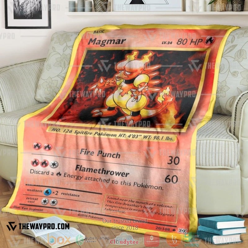 Pokemon Magmar Evolutions Soft Blanket Pokemon Magmar Evolutions Soft Blanket