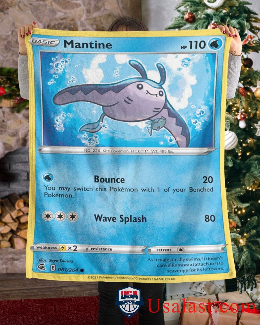 Pokemon Mantine Fusion Strike Blanket Pokemon Mantine Fusion Strike Blanket